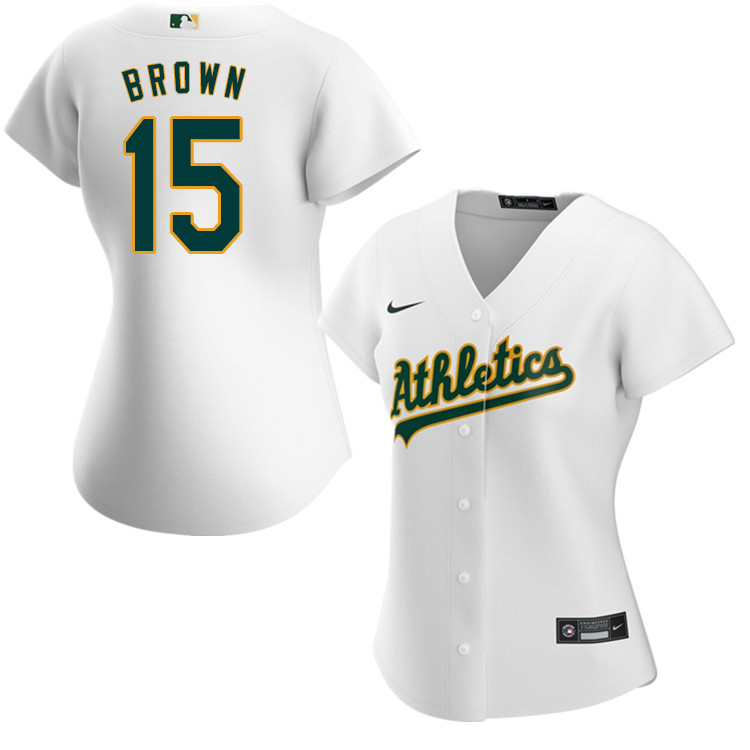 Nike Women #15 Seth Brown Oakland Athletics Baseball Jerseys Sale-White